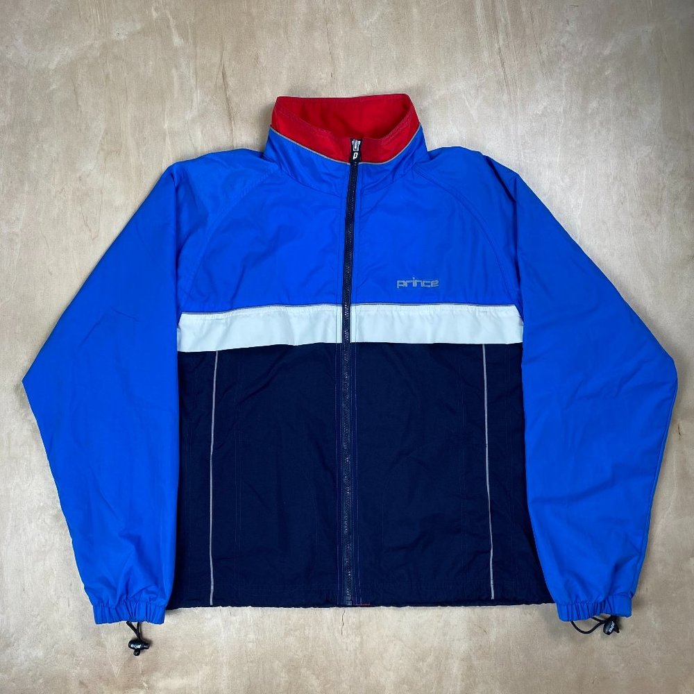 Vintage Prince Sportswear Tennis Windbreaker Jacket Full Zip Up Men's Medium